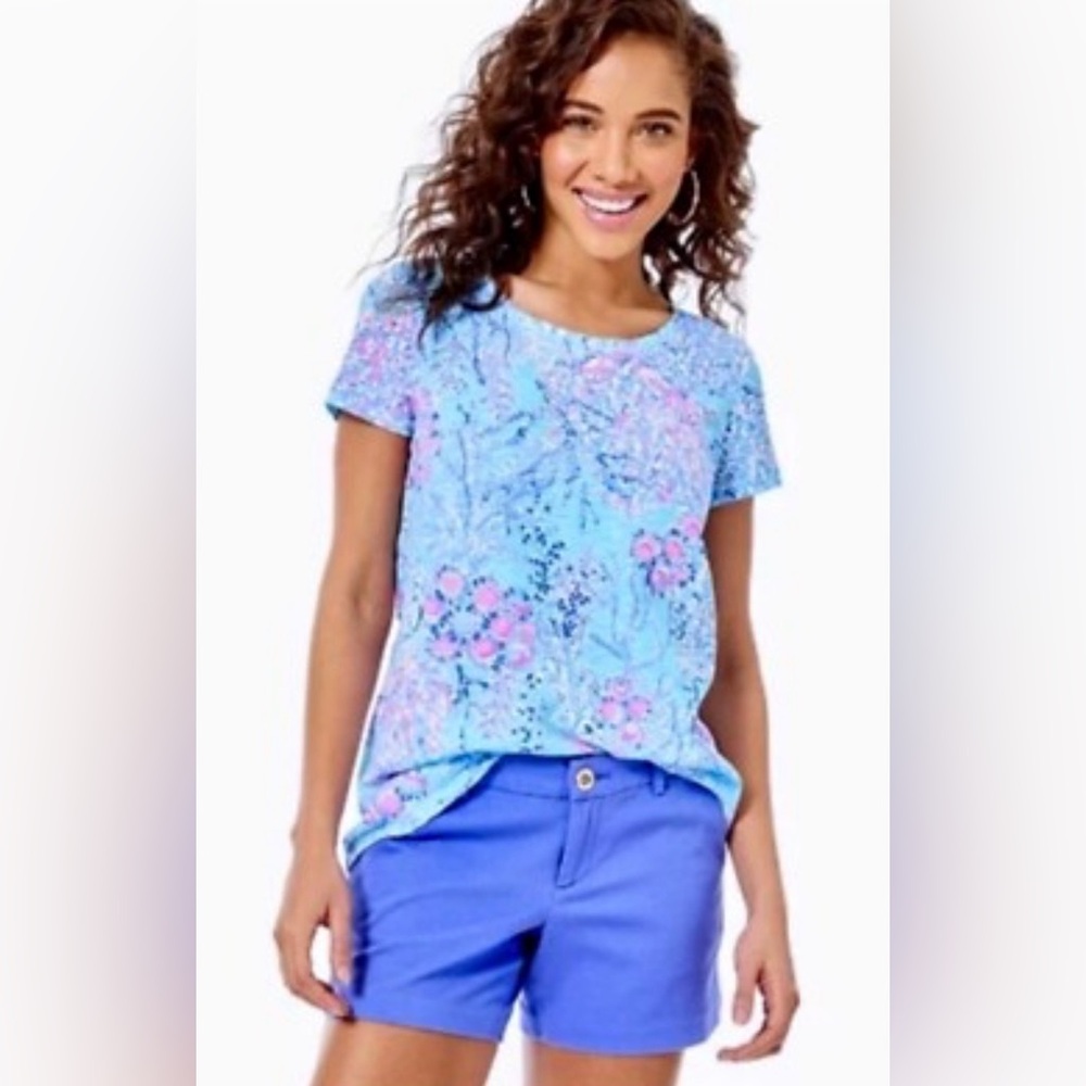 Lilly Pulitzer‎ Lilly’s Lilac Purple Textured Callahan Chino Shorts Preppy